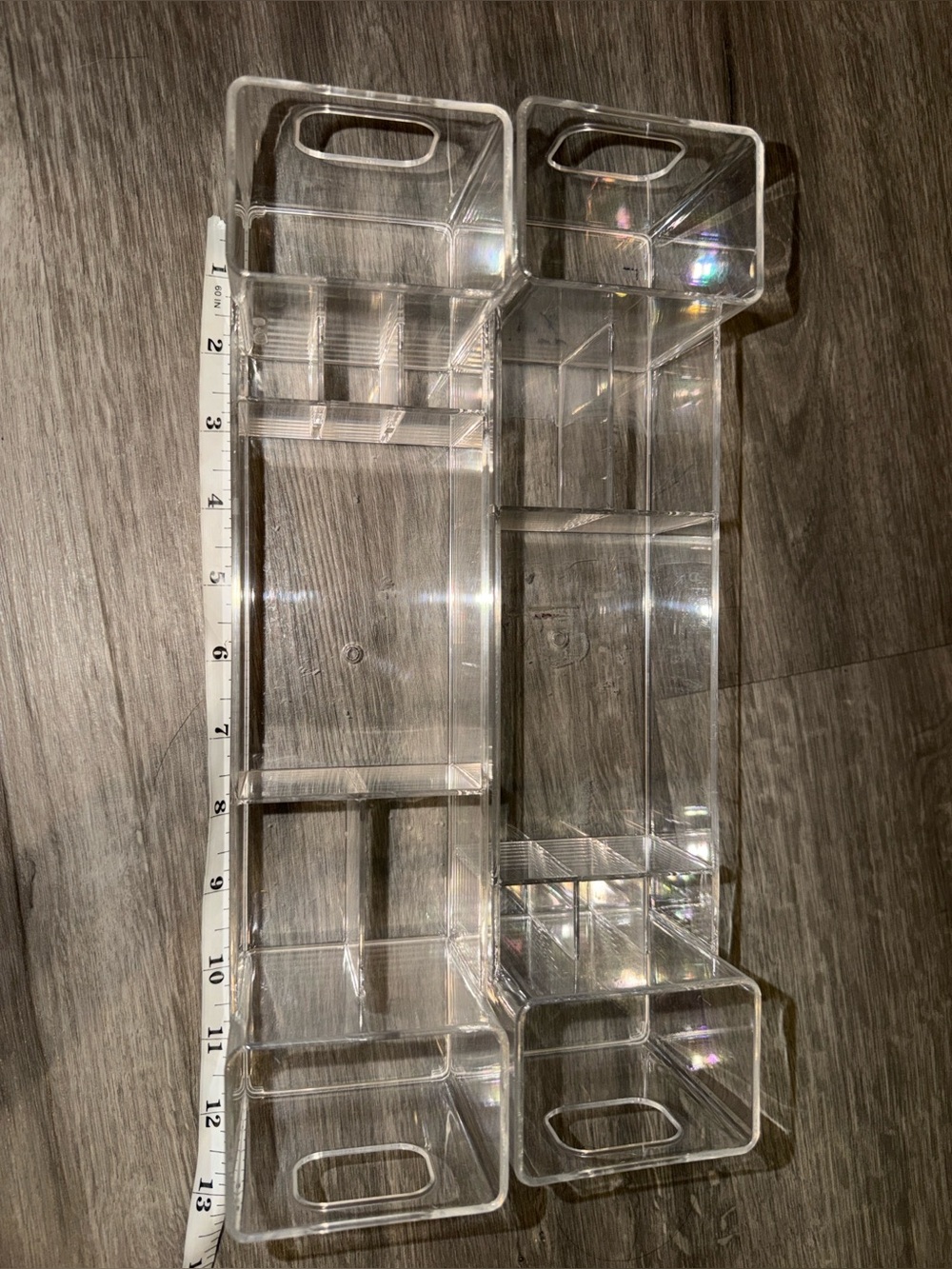 2 Clear Acrylic Home Storage Organizer - Transparent